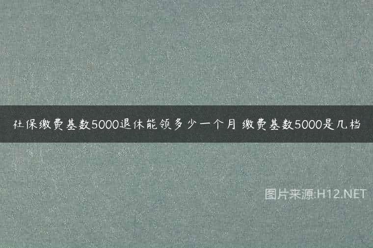 社保缴费基数5000退休能领多少一个月 缴费基数5000是几档
