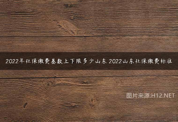 2022年社保缴费基数上下限多少山东 2022山东社保缴费标准
