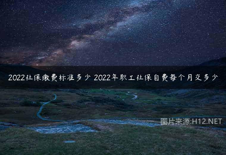 2022社保缴费标准多少 2022年职工社保自费每个月交多少