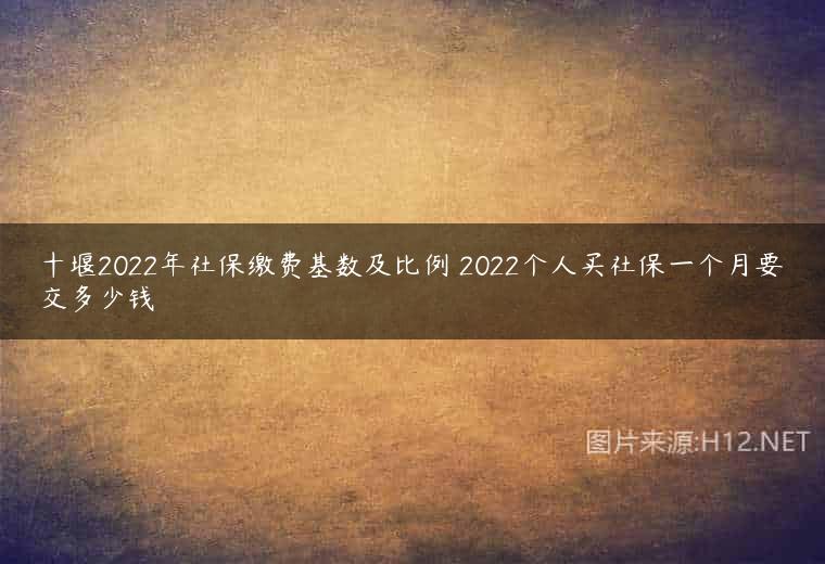 十堰2022年社保缴费基数及比例 2022个人买社保一个月要交多少钱