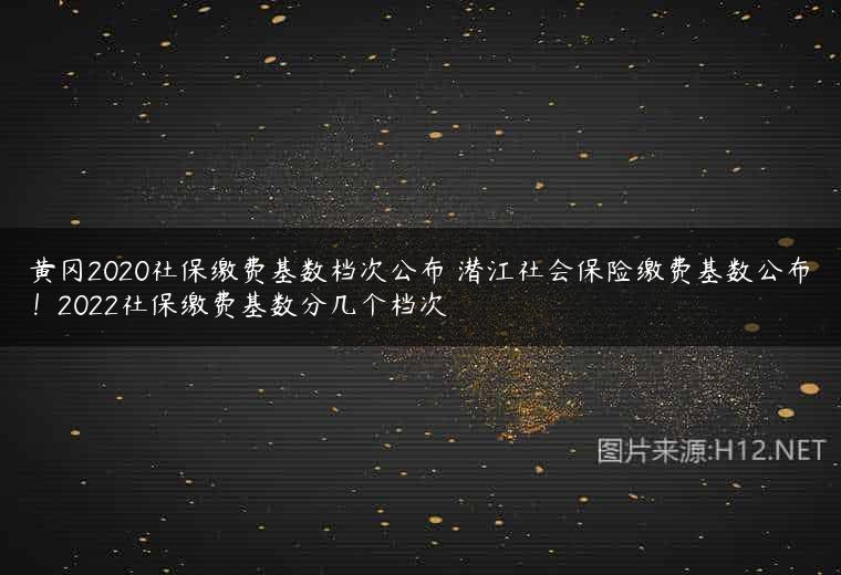 黄冈2020社保缴费基数档次公布 潜江社会保险缴费基数公布！2022社保缴费基数分几个档次