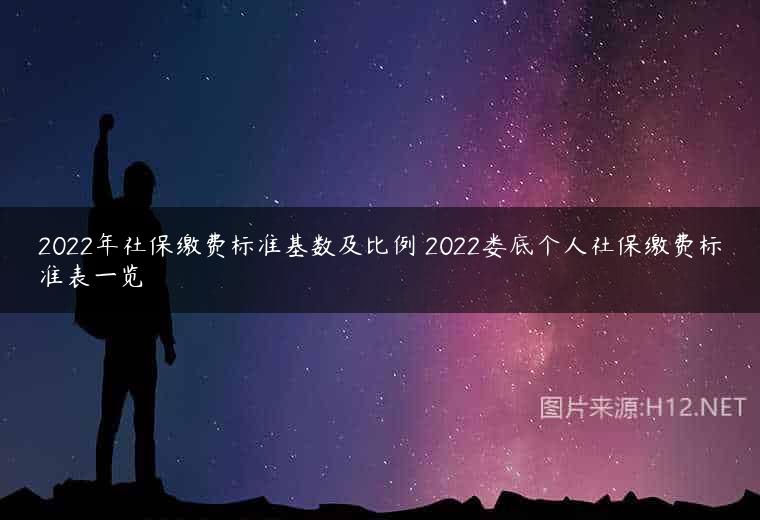 2022年社保缴费标准基数及比例 2022娄底个人社保缴费标准表一览