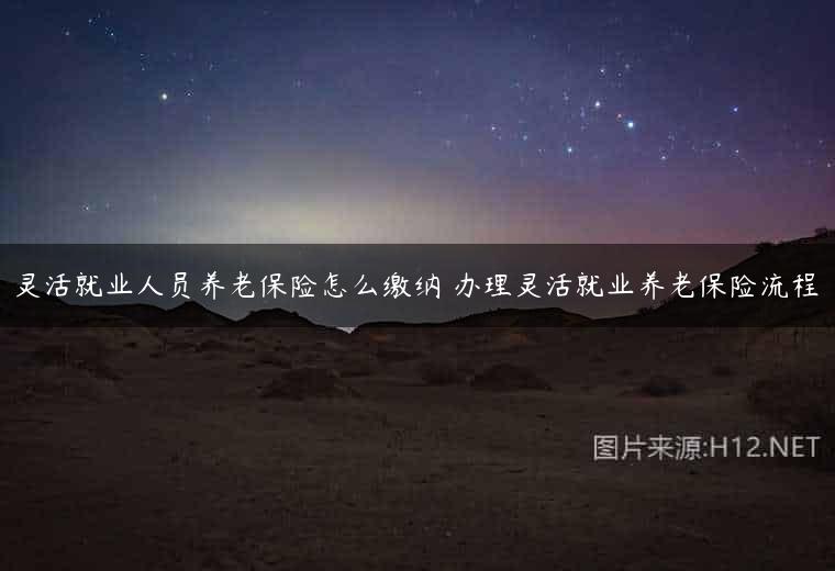 灵活就业人员养老保险怎么缴纳 办理灵活就业养老保险流程