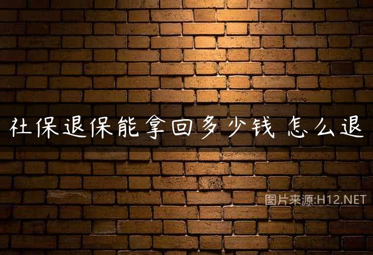 社保退保能拿回多少钱 怎么退