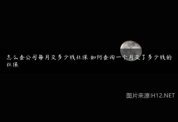 怎么查公司每月交多少钱社保 如何查询一个月交了多少钱的社保
