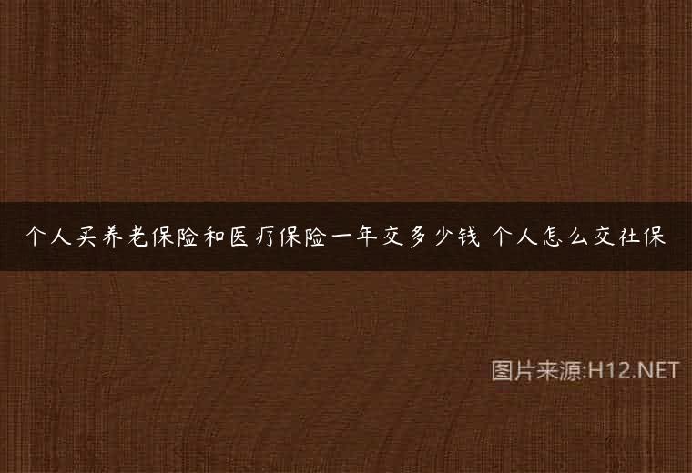 个人买养老保险和医疗保险一年交多少钱 个人怎么交社保