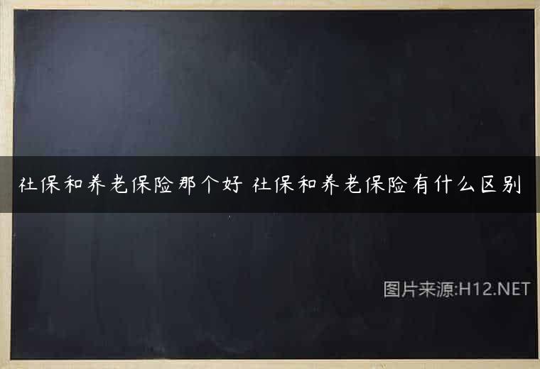 社保和养老保险那个好 社保和养老保险有什么区别