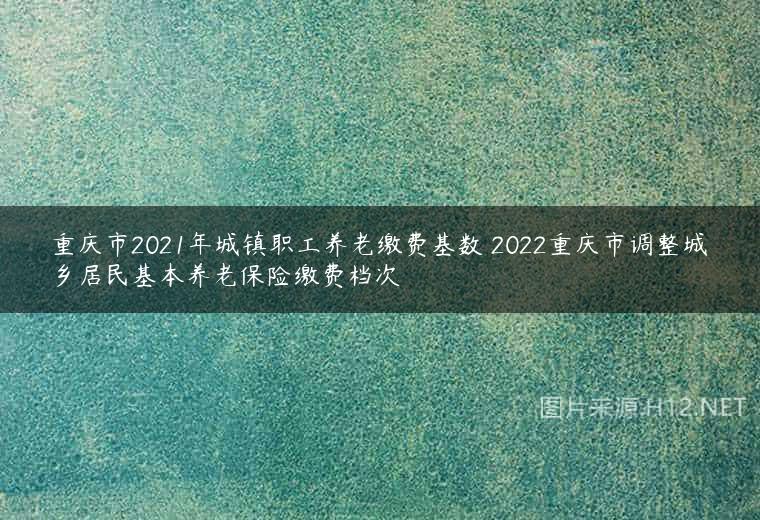 重庆市2021年城镇职工养老缴费基数 2022重庆市调整城乡居民基本养老保险缴费档次