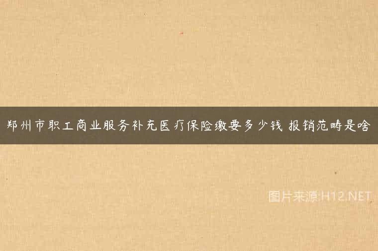 郑州市职工商业服务补充医疗保险缴要多少钱 报销范畴是啥