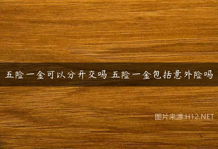 五险一金可以分开交吗 五险一金包括意外险吗