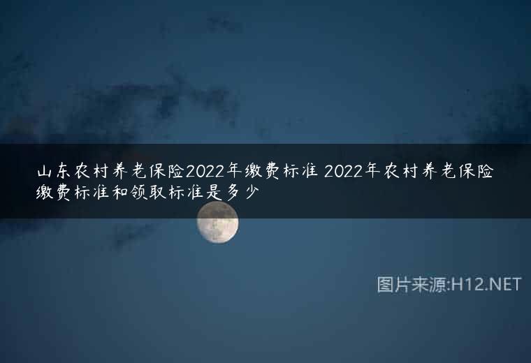 山东农村养老保险2022年缴费标准 2022年农村养老保险缴费标准和领取标准是多少