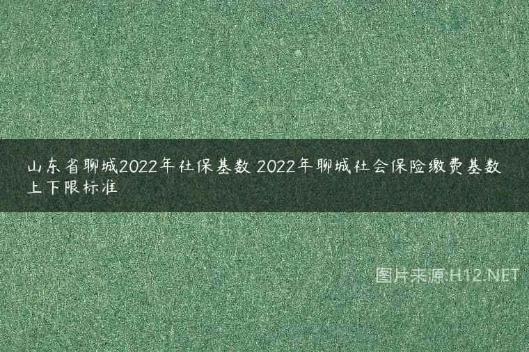山东省聊城2022年社保基数 2022年聊城社会保险缴费基数上下限标准