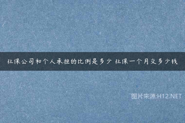 社保公司和个人承担的比例是多少 社保一个月交多少钱