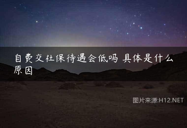 自费交社保待遇会低吗 具体是什么原因