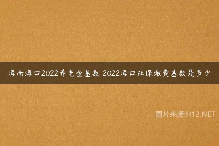 海南海口2022养老金基数 2022海口社保缴费基数是多少