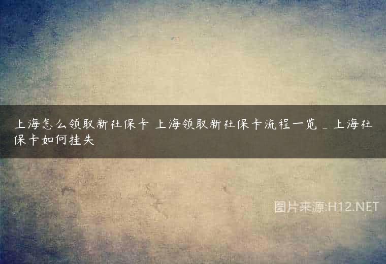 上海怎么领取新社保卡 上海领取新社保卡流程一览_上海社保卡如何挂失