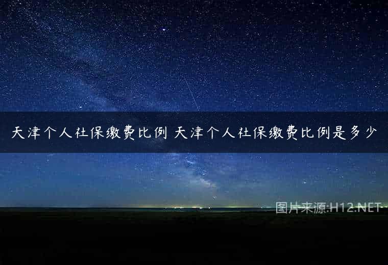 天津个人社保缴费比例 天津个人社保缴费比例是多少
