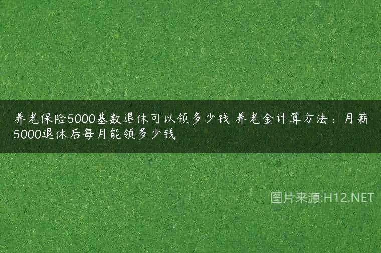 养老保险5000基数退休可以领多少钱 养老金计算方法：月薪5000退休后每月能领多少钱