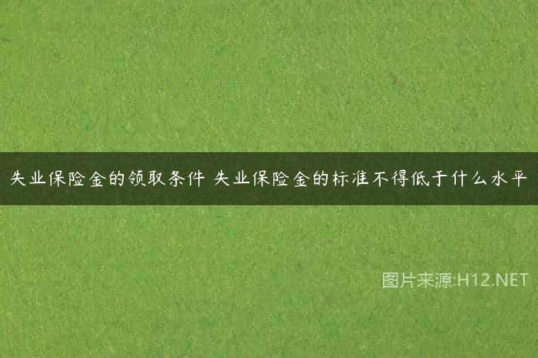 失业保险金的领取条件 失业保险金的标准不得低于什么水平