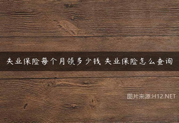 失业保险每个月领多少钱 失业保险怎么查询