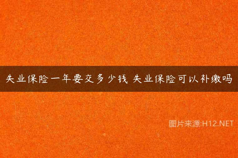 失业保险一年要交多少钱 失业保险可以补缴吗