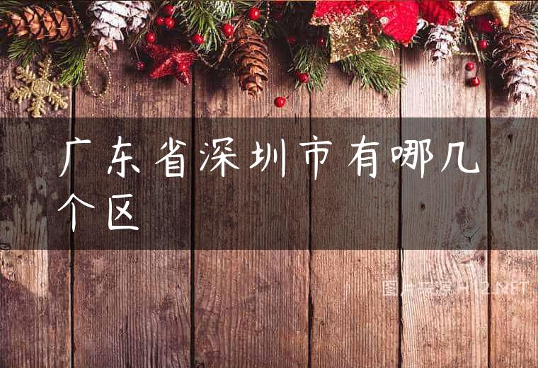 广东省深圳市有哪几个区