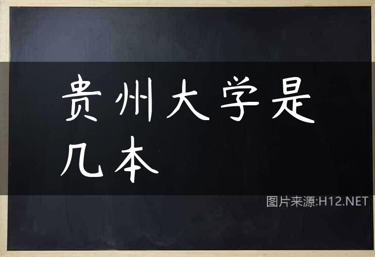 贵州大学是几本
