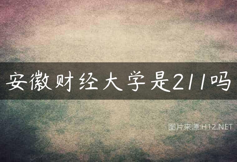 安徽财经大学是211吗