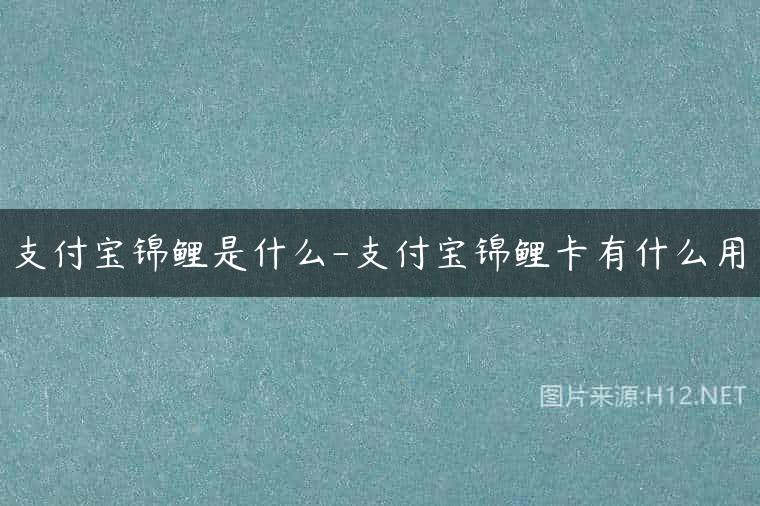 支付宝锦鲤是什么-支付宝锦鲤卡有什么用