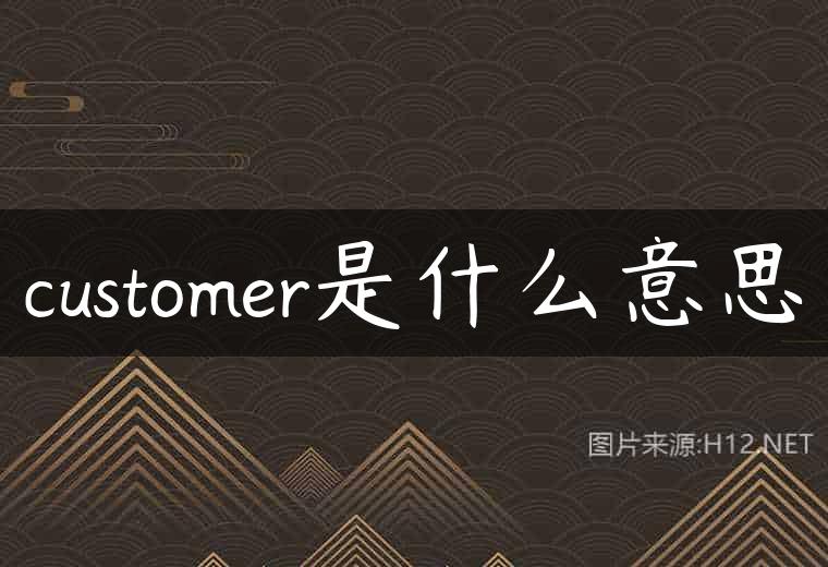 customer是什么意思