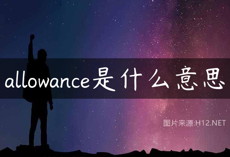 allowance是什么意思