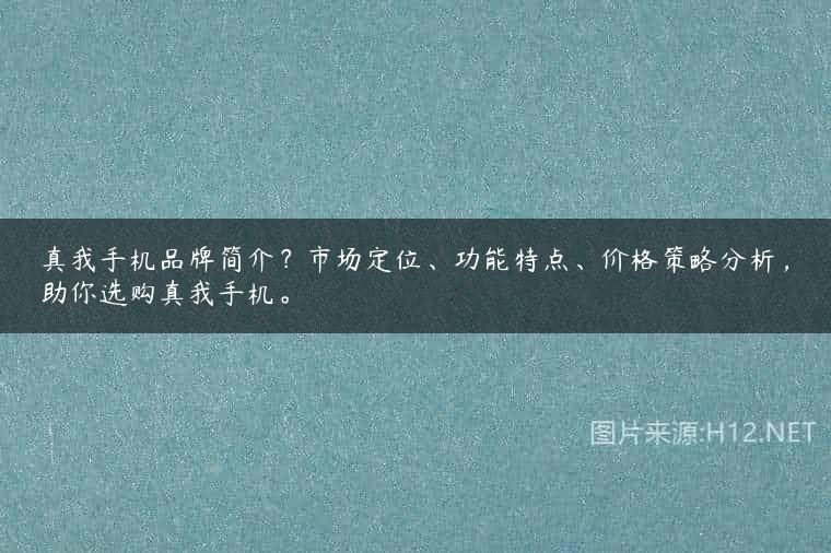 真我手机品牌简介？市场定位、功能特点、价格策略分析，助你选购真我手机。