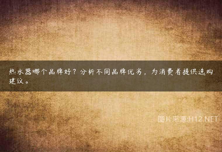 热水器哪个品牌好？分析不同品牌优劣，为消费者提供选购建议。