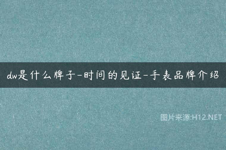 dw是什么牌子-时间的见证-手表品牌介绍