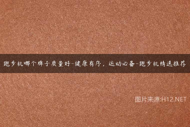 跑步机哪个牌子质量好-健康有序，运动必备-跑步机精选推荐