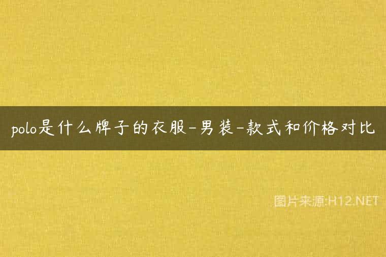 polo是什么牌子的衣服-男装-款式和价格对比