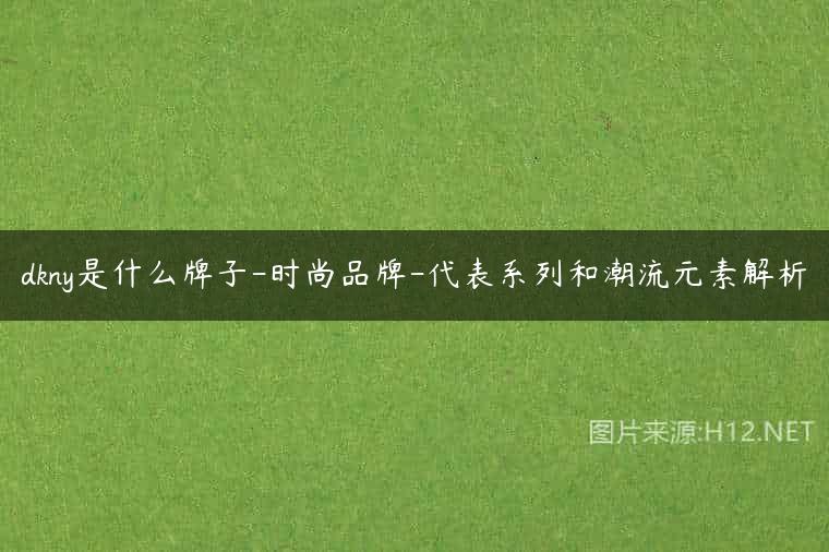 dkny是什么牌子-时尚品牌-代表系列和潮流元素解析
