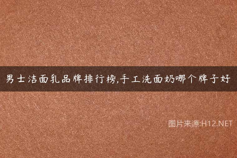 男士洁面乳品牌排行榜,手工洗面奶哪个牌子好