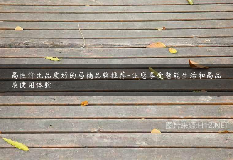 高性价比品质好的马桶品牌推荐-让您享受智能生活和高品质使用体验