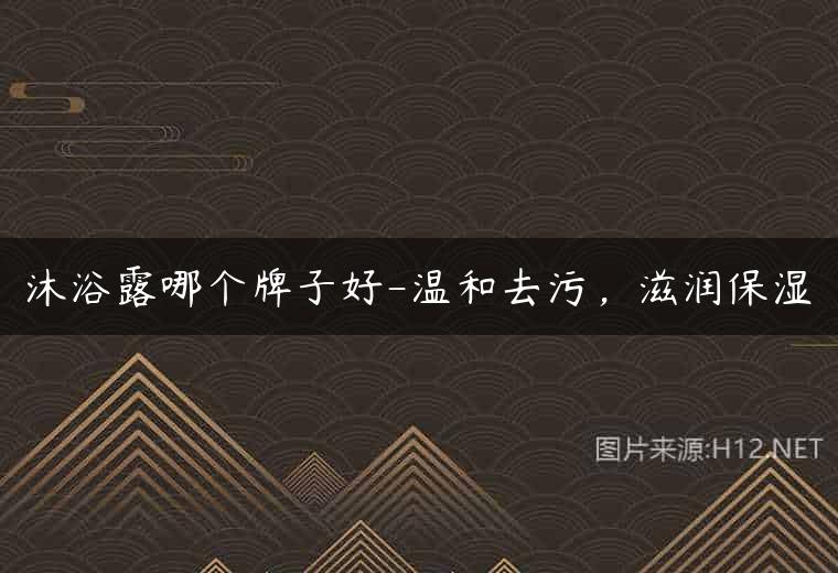 沐浴露哪个牌子好-温和去污，滋润保湿