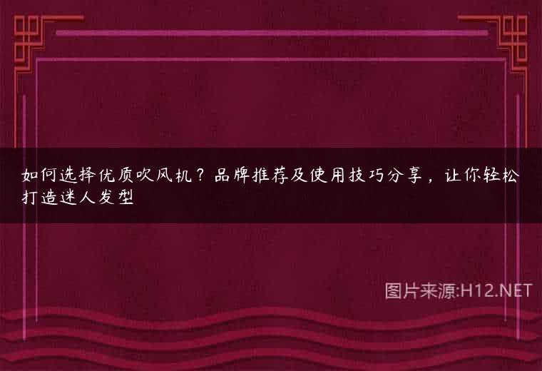 如何选择优质吹风机？品牌推荐及使用技巧分享，让你轻松打造迷人发型
