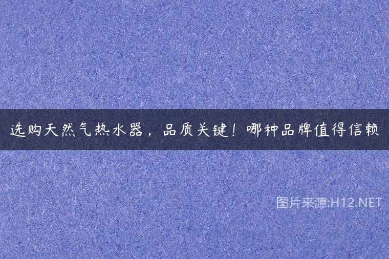 选购天然气热水器，品质关键！哪种品牌值得信赖