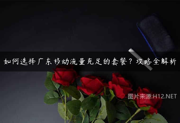 如何选择广东移动流量充足的套餐？攻略全解析