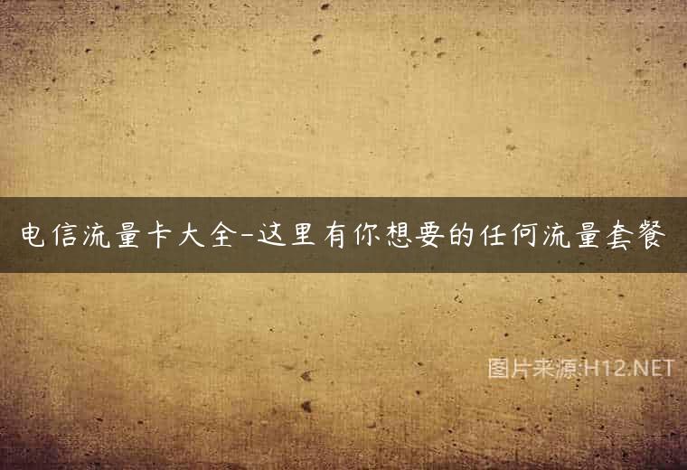 电信流量卡大全-这里有你想要的任何流量套餐