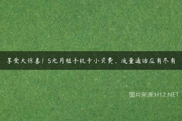 享受大惊喜！5元月租手机卡小资费，流量通话应有尽有