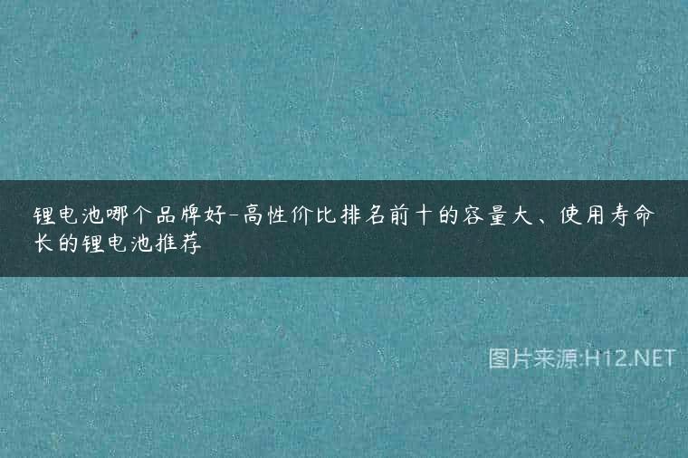 锂电池哪个品牌好-高性价比排名前十的容量大、使用寿命长的锂电池推荐