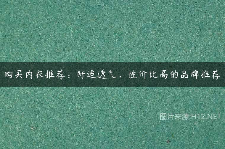 购买内衣推荐：舒适透气、性价比高的品牌推荐
