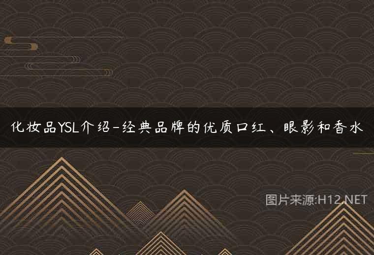 化妆品YSL介绍-经典品牌的优质口红、眼影和香水