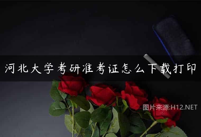 河北大学考研准考证怎么下载打印