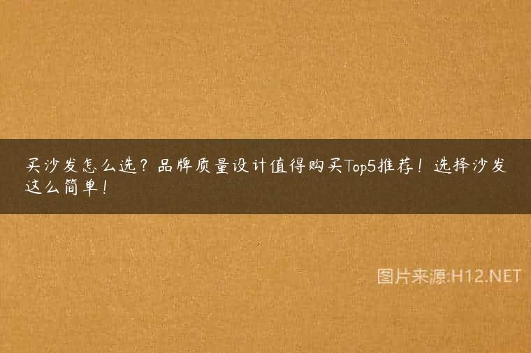 买沙发怎么选？品牌质量设计值得购买Top5推荐！选择沙发这么简单！